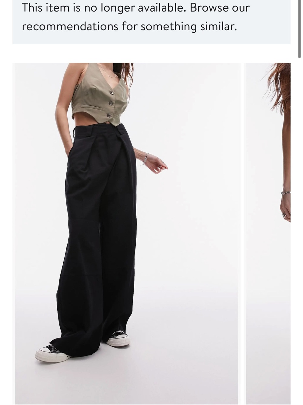 Topshop Black High-Waist Wide Leg Trousers